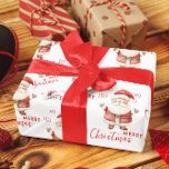 陽気なサンタクロースHo Ho Hoe Merry Christmas ラッピングペーパー<br><div class="desc">このラッよくはしゃぐピング紙は、サンタクロースのイラストレーションと赤い文字で書かれた陽気な「ホホホホ」と「メリークリスマス」の碑文がはっきりした並ぶ。活気のあるデザインは、サンタの魔法と休日の精神をギフトラッピングに持って来て、それぞれの現在の感じおもしろいとフェスティバルを作る。クリスマスの朝の驚きや休日の集まりに最適な、このラッピング紙は、喜ばしいイラストとクラシックの休日のフレーズを組み合わせ、あなたの贈り物が応援と興奮を全てのアンラップで広げることを保証する。</div>