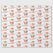 陽気なサンタクロースHo Ho Hoe Merry Christmas ラッピングペーパー (フラット)