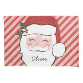 陽気なサンタパーソナライズされたクリスマス 枕カバー (正面)
