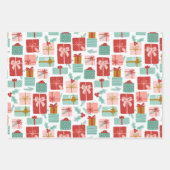 陽気なサンタホリデー ラッピングペーパーシート (正面2)