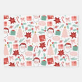 陽気なサンタホリデー ラッピングペーパーシート (正面)