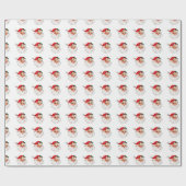 陽気なサンタ顔包装紙 ラッピングペーパー (フラット)