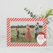 陽気なサンタ顔 |クリスマス |写真 シーズンカード (スタンド正面)