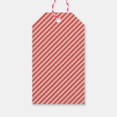 陽気なサンタ顔 |ピンクと赤のクリスマスプレゼント ギフトタグ (裏面)