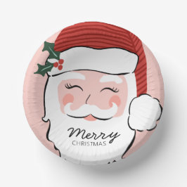 陽気なサンタ顔 |メリークリスマス ペーパーボウル