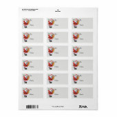 陽気なサンタ クラシック ギフトタグ ラベル (フルシート)