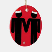 陽気なサンタ セラミックオーナメント (右)