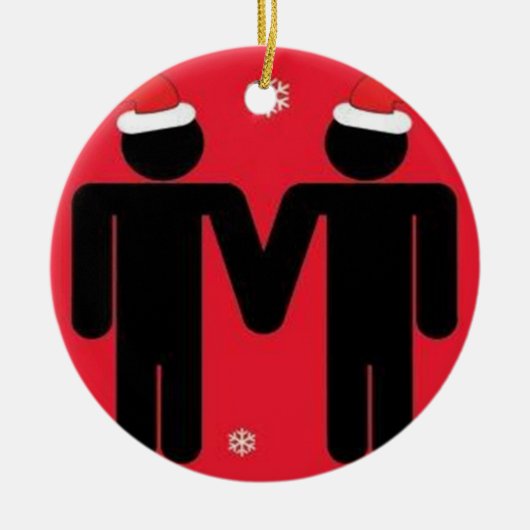 陽気なサンタ セラミックオーナメント (正面)