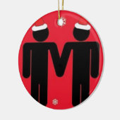 陽気なサンタ セラミックオーナメント (左)