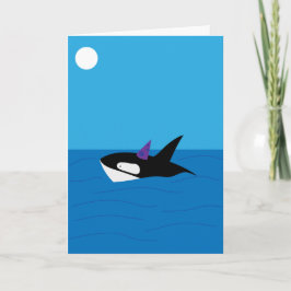 陽気なシャチ、クジラのようにお誕生日おめでとう カード