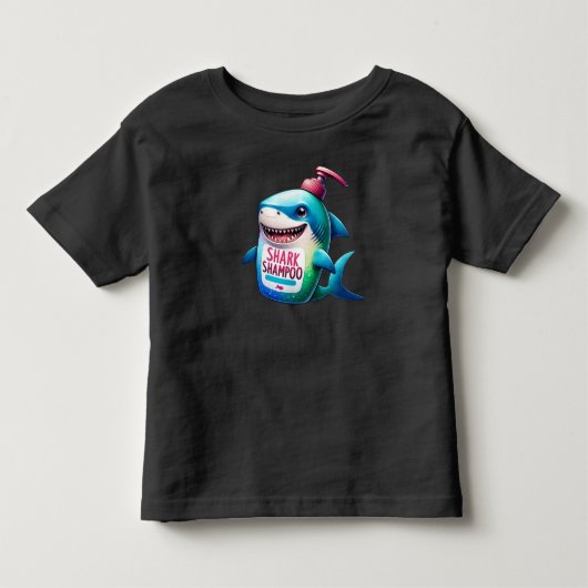 陽気なシャークシャンプー トドラーTシャツ (正面)