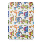 陽気なジュラ紀の恐竜の子供 バスマット (正面縦)