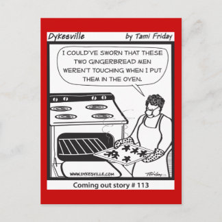 陽気なジンジャーブレッドマン シーズンポストカード