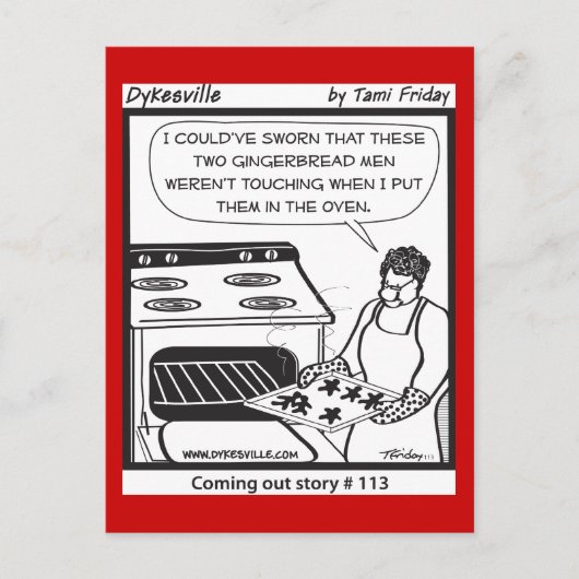 陽気なジンジャーブレッドマン シーズンポストカード (正面)