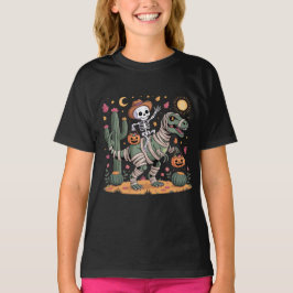 陽気なスケルトンと凶暴なミイラの恐竜 Tシャツ