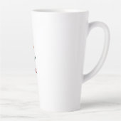 陽気なスケルトンのギターリスト カフェラテマグ (右)