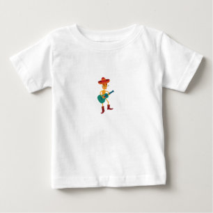 陽気なスケルトンのギターリスト ベビーTシャツ