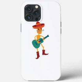 陽気なスケルトンのギターリスト iPhone 13 PRO MAXケース