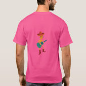 陽気なスケルトンのギターリスト Tシャツ (裏面)