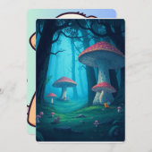 陽気なスマイルと可愛らしい漫画の子犬 招待状 (正面/裏面)