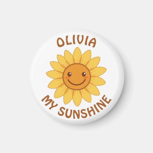 陽気なスマイルひまわり "My Sunshine"  マグネット (正面)