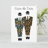 陽気なセーブ・ザ・デート案内カード セーブザデート (スタンド正面)