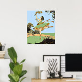 陽気なダンサーのプリント ポスター (ホームオフィス)