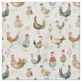 陽気なチキン：ワチキン ファブリック (クローズアップ)