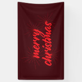 陽気なトレンディーデザイン「メリークリスマス」 横断幕 (縦)
