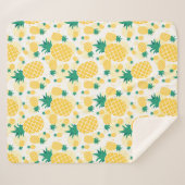 陽気なトロピカルパイナップルシェルパフリースブランケ シェルパブランケット (正面(横))