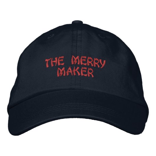 陽気なハットメーカー メリークリスマスイブ 刺繍入りキャップ (正面)