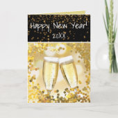 陽気なハッピーニューイヤーパーソナライズされたカード カード (正面)