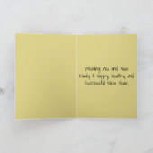 陽気なハッピーニューイヤーパーソナライズされたカード カード (内部)
