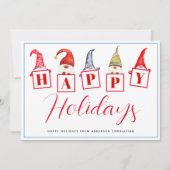 陽気なハッピーホリデイズ格言レッドビジネス シーズンカード (正面)