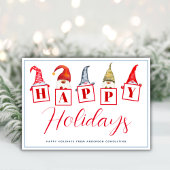 陽気なハッピーホリデイズ格言レッドビジネス シーズンカード