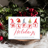 陽気なハッピーホリデイズ格言レッドビジネス シーズンカード