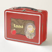 陽気なハリネズミの子供の金属のランチボックス メタルランチボックス (正面)