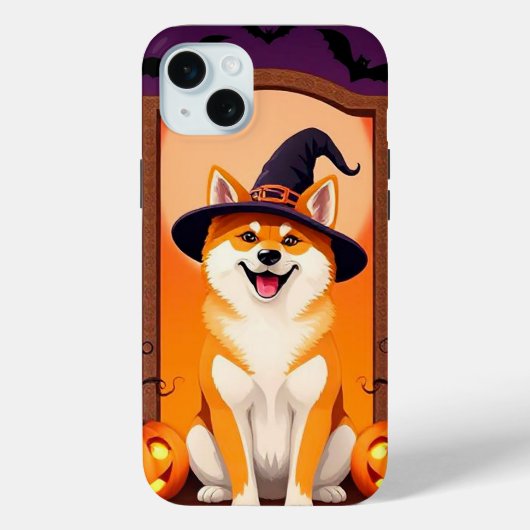陽気なハロウィーン柴犬犬 Case-Mate iPhoneケース (裏面)