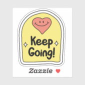 陽気なハート – 「保行く！」 やる気を起こさせる シール (シート)