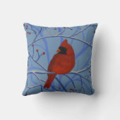 陽気なハート(鳥)ショウジョウコウカンチョウ クッション (裏面)