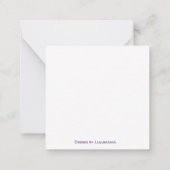 陽気なバイオレットを個人化して下さい、あなたの名前を加えて下さい ノートカード (裏面)