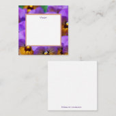 陽気なバイオレットを個人化して下さい、あなたの名前を加えて下さい ノートカード (正面/裏面)