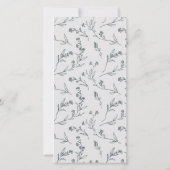 陽気なバラフローラ結婚ティーポットのメニューカード サンキューカード (裏面)