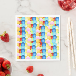 陽気なバルーンお祝い紙プレート スタンダードランチョンナプキン