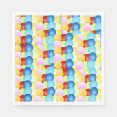 陽気なバルーンお祝い紙プレート スタンダードランチョンナプキン (正面)