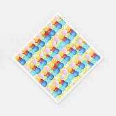 陽気なバルーンお祝い紙プレート スタンダードランチョンナプキン (角)