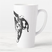 陽気なパグの朝の挨拶 カフェラテマグ (右)