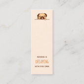 陽気なパグ犬ブックマーク引用文 スキニー名刺 (正面)