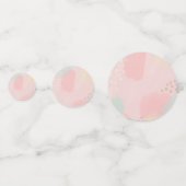 陽気なパステルピンク抽象芸術アー結婚ト コンフェッティ (裏面)