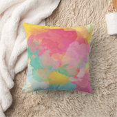 陽気なパステル調の水彩画の抽象芸術の装飾用クッション クッション (ブランケット)